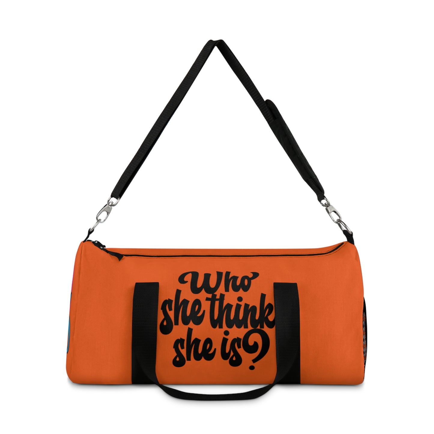 Who She Think She Is? On the Go Duffel Bag - Vibrant Orange