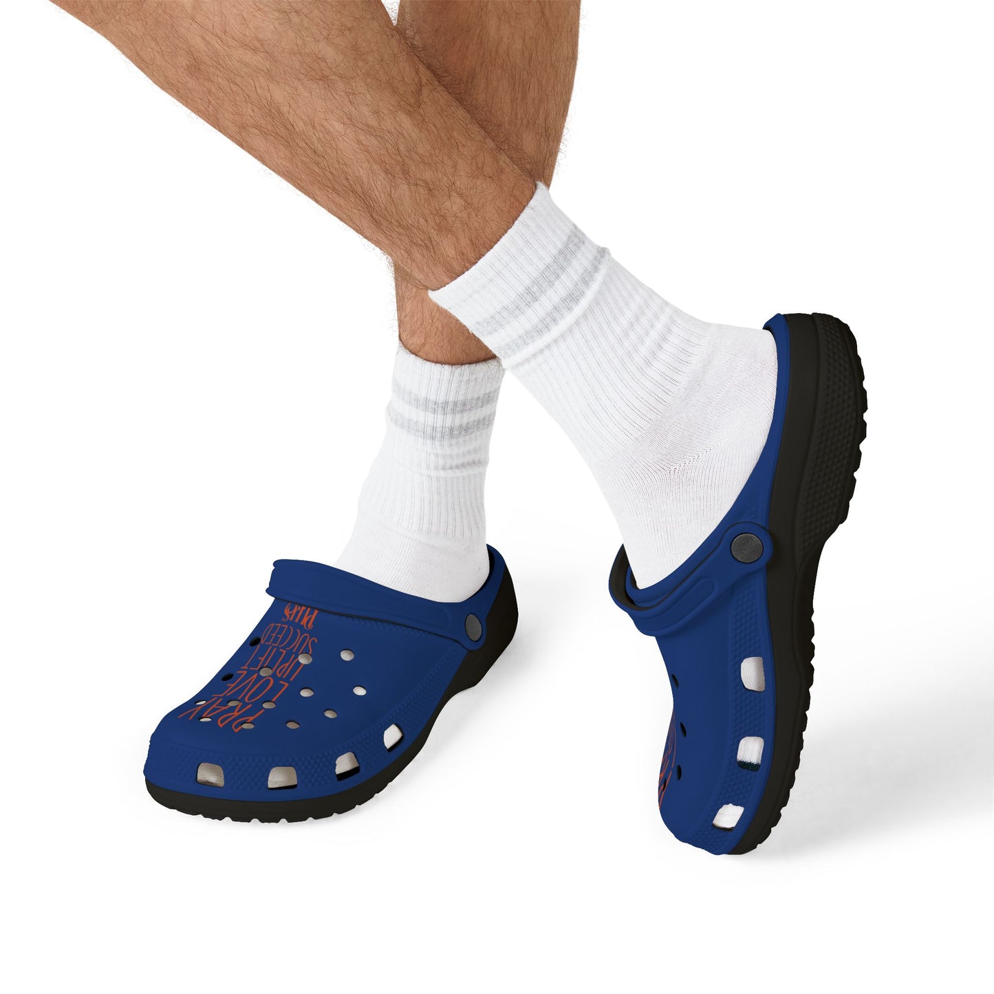 Adult EVA Foam Rubber Shoes (AOP) PLUS BLUE