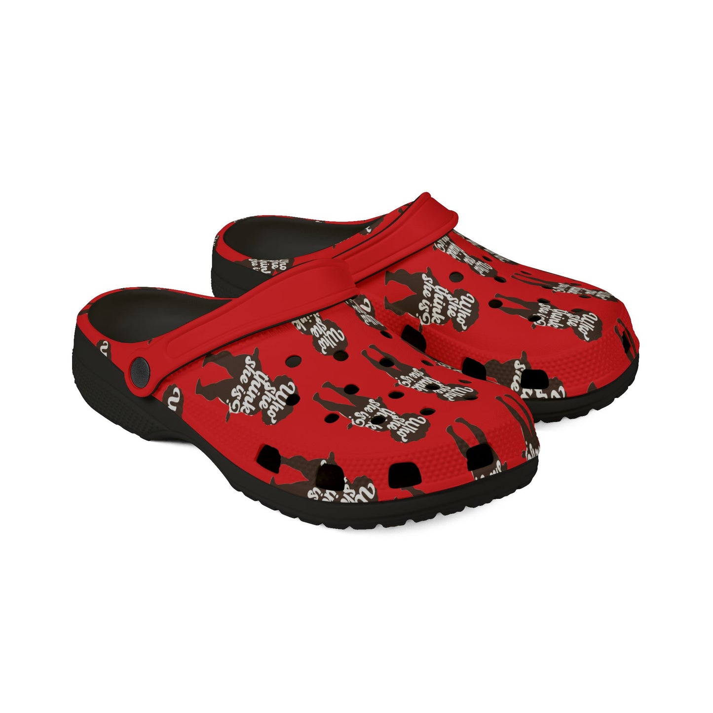 Adult EVA Foam Rubber Shoes WSTSI RED