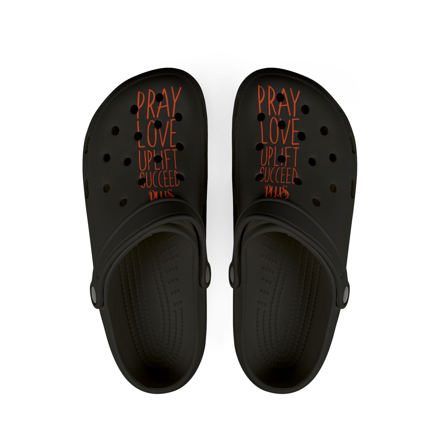 Adult EVA Foam Rubber Shoes (AOP) PLUS BLACK