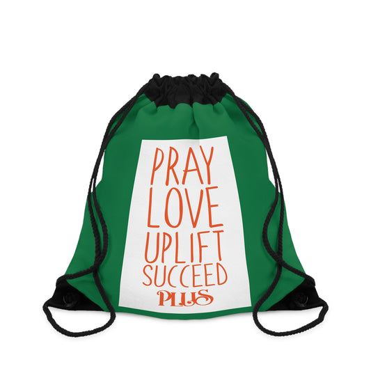 P.L.U.S On The Go  Drawstring Bag - Get Money Green