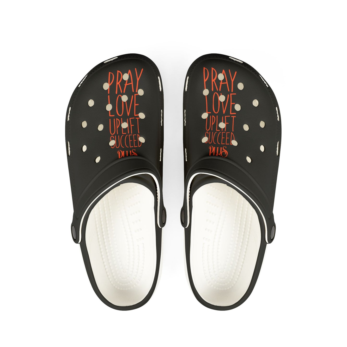 Adult EVA Foam Rubber Shoes (AOP) PLUS BLACK