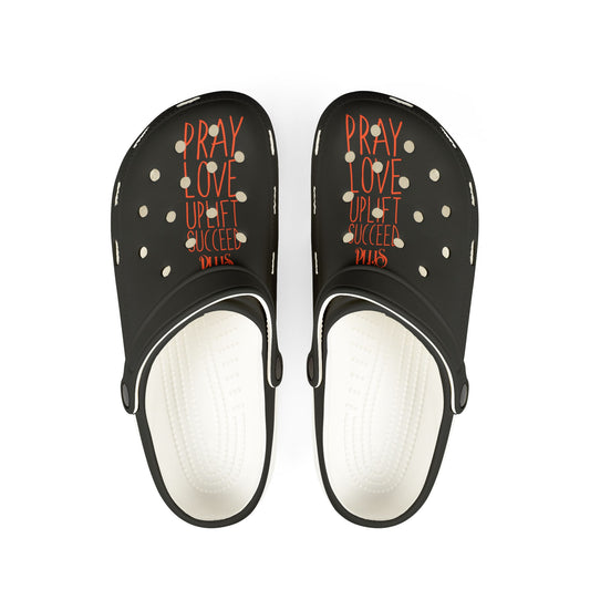 Adult EVA Foam Rubber Shoes (AOP) PLUS BLACK