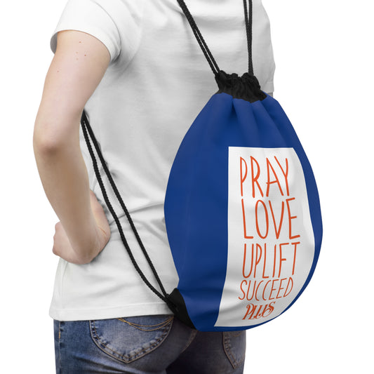P.L.U.S On The Go Drawstring Bag- Chill Blue