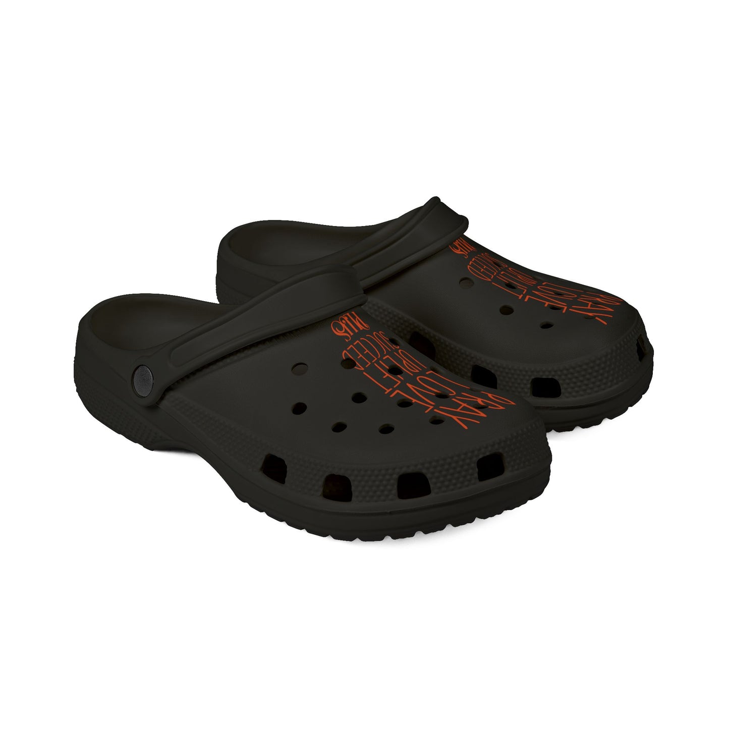Adult EVA Foam Rubber Shoes (AOP) PLUS BLACK