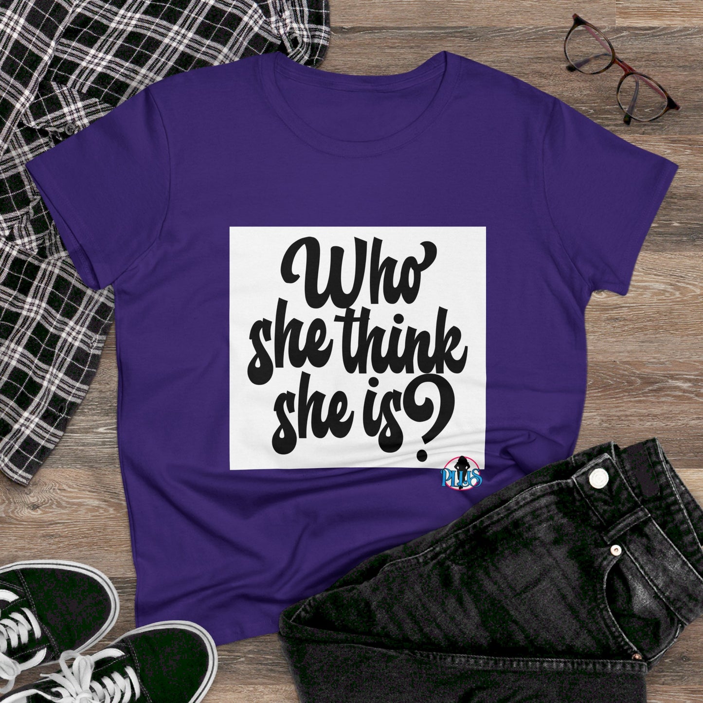 Who She Think She Is? Women's Midweight Cotton Tee