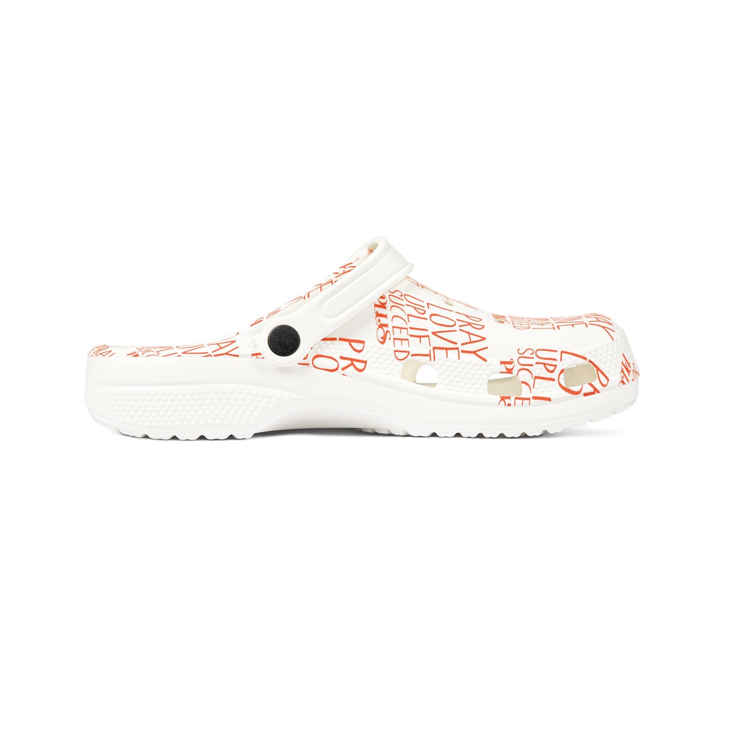 Adult EVA Foam Rubber Shoes (AOP) PLUS WHITE