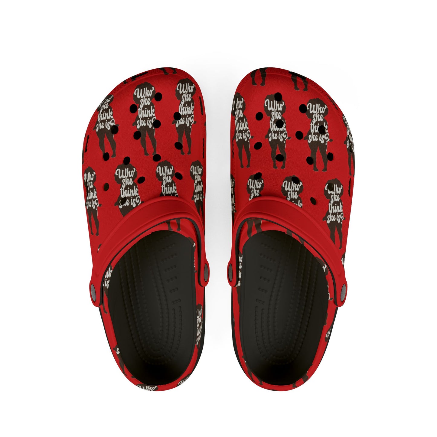 Adult EVA Foam Rubber Shoes WSTSI RED