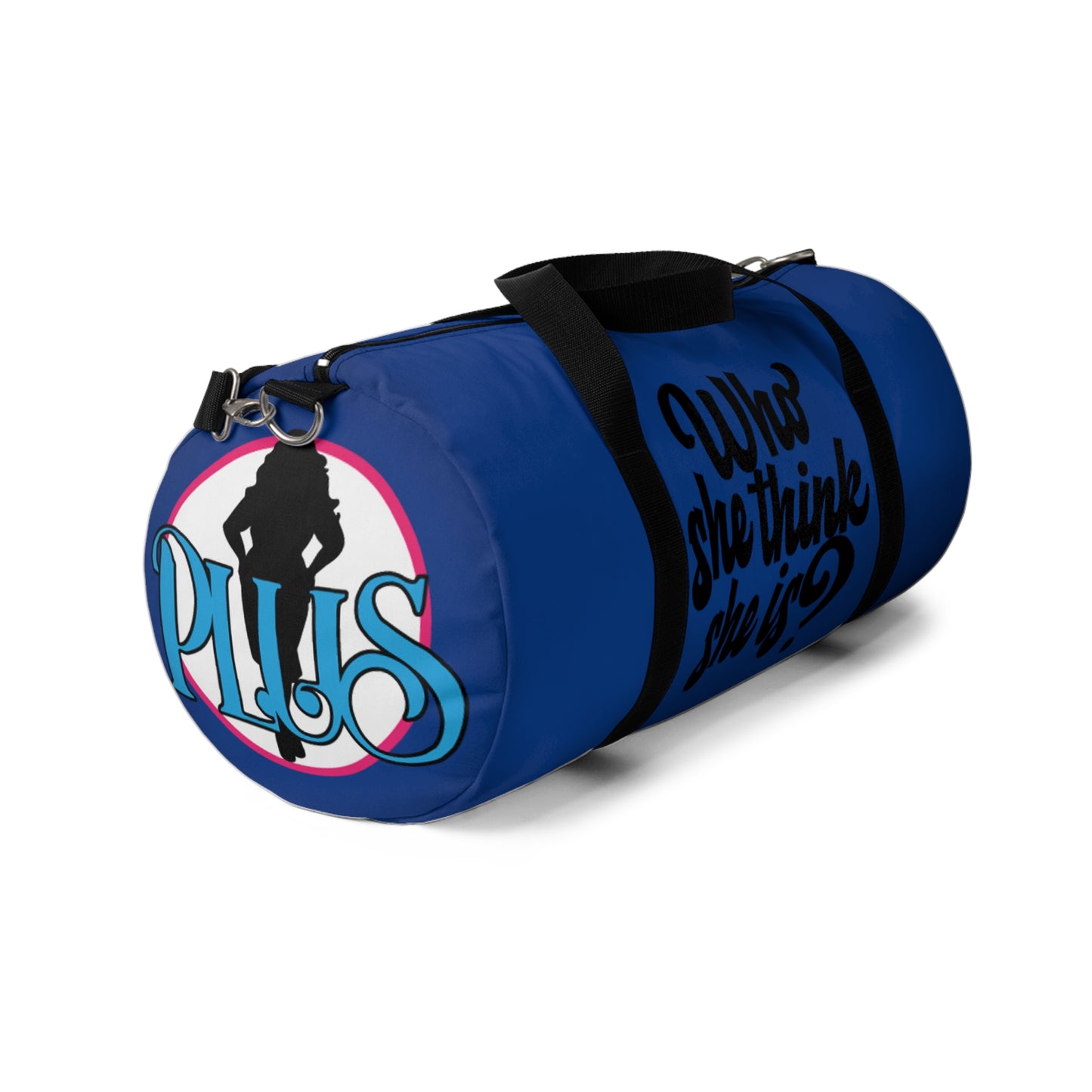 Who She Think She Is? On the Go Duffel Bag- Chill Blue
