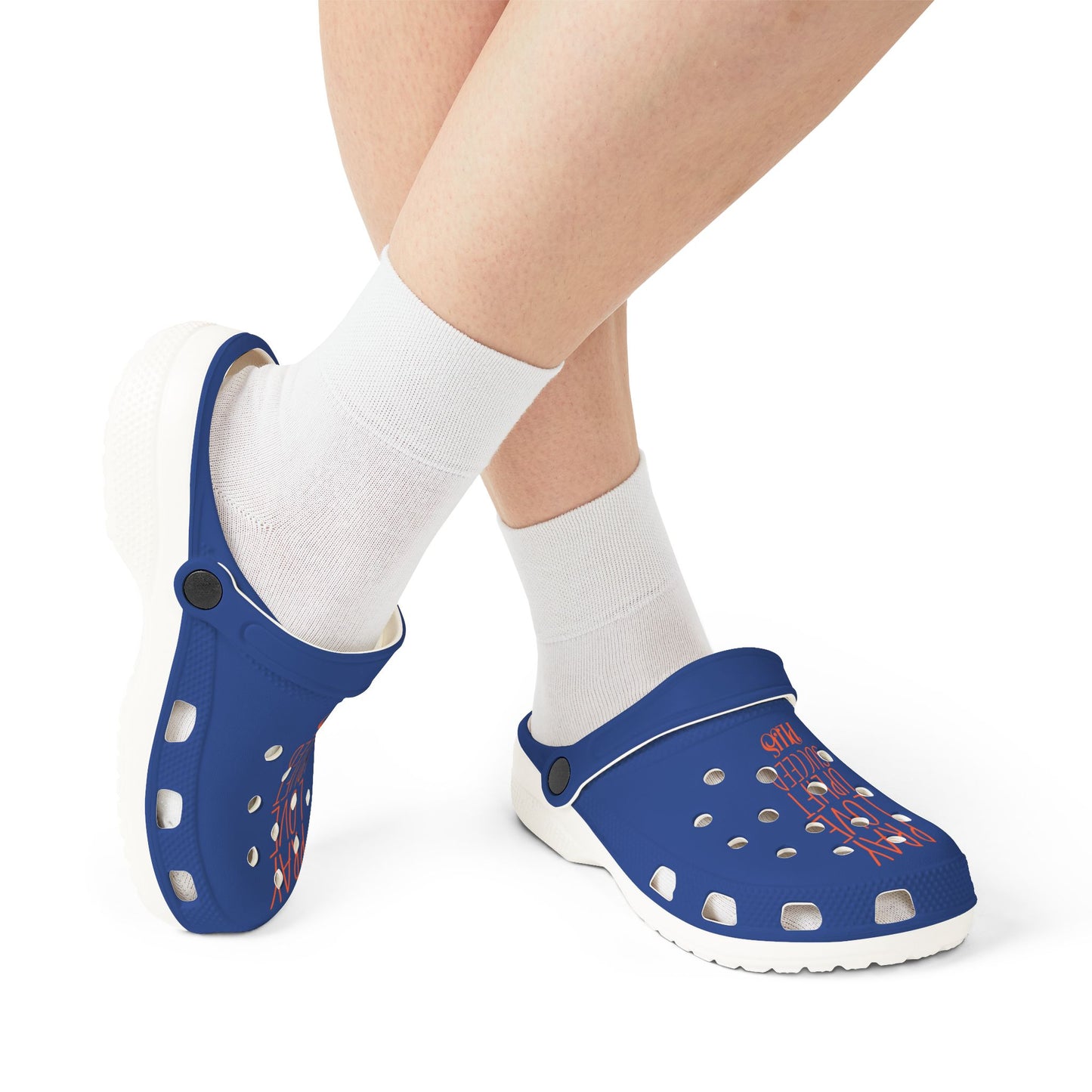 Adult EVA Foam Rubber Shoes (AOP) PLUS BLUE