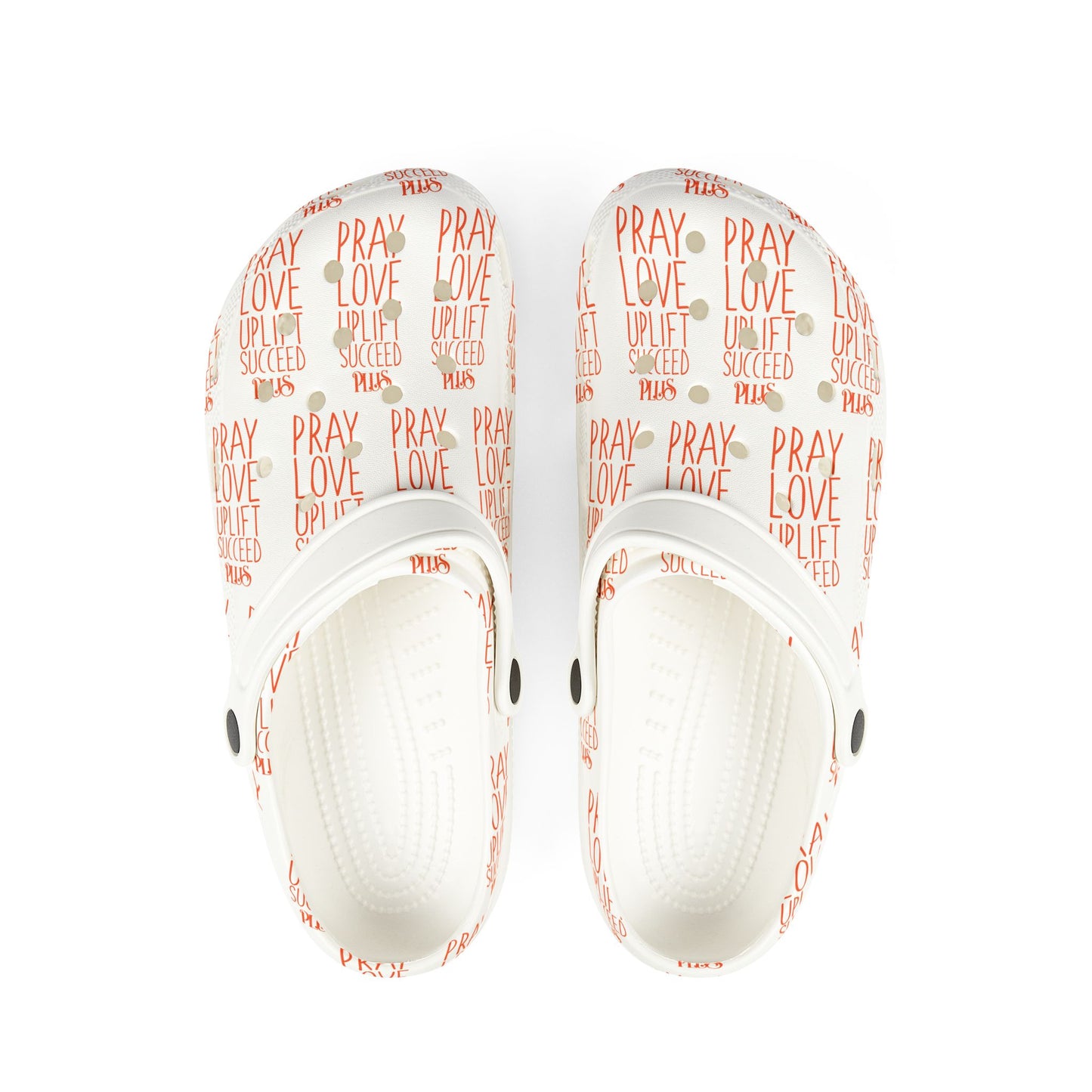 Adult EVA Foam Rubber Shoes (AOP) PLUS WHITE