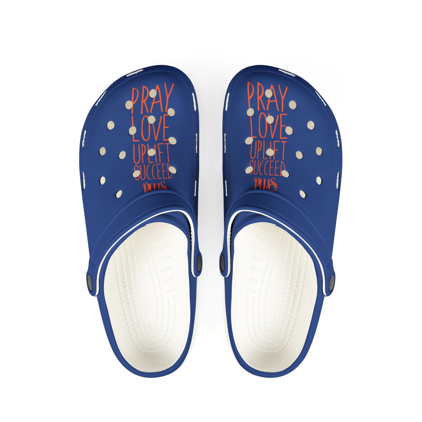 Adult EVA Foam Rubber Shoes (AOP) PLUS BLUE