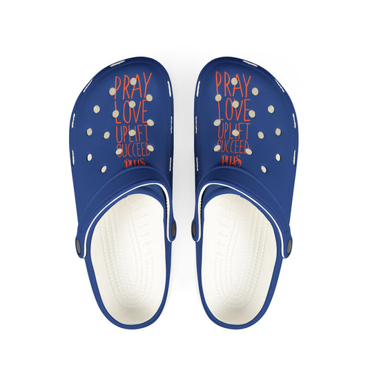 Adult EVA Foam Rubber Shoes (AOP) PLUS BLUE