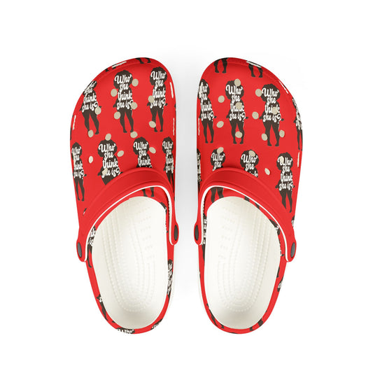 Adult EVA Foam Rubber Shoes WSTSI RED