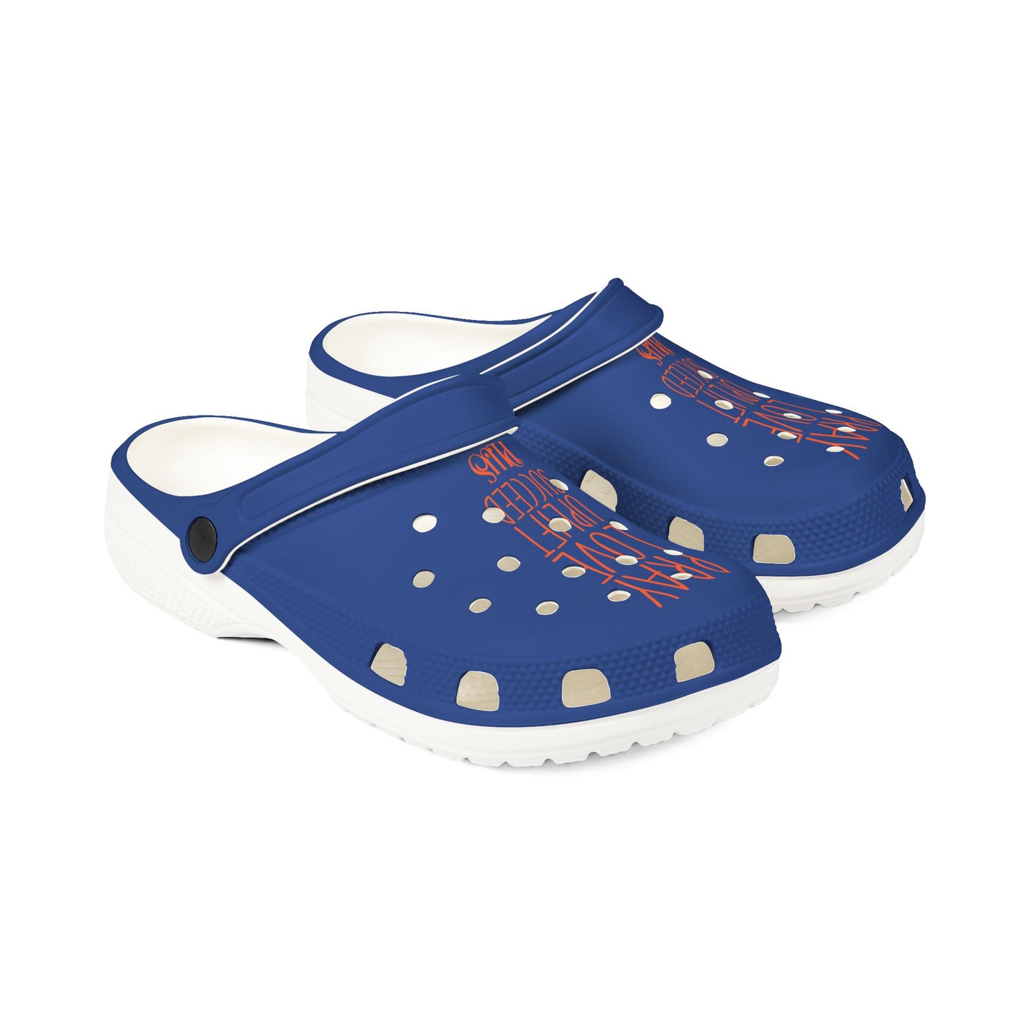 Adult EVA Foam Rubber Shoes (AOP) PLUS BLUE