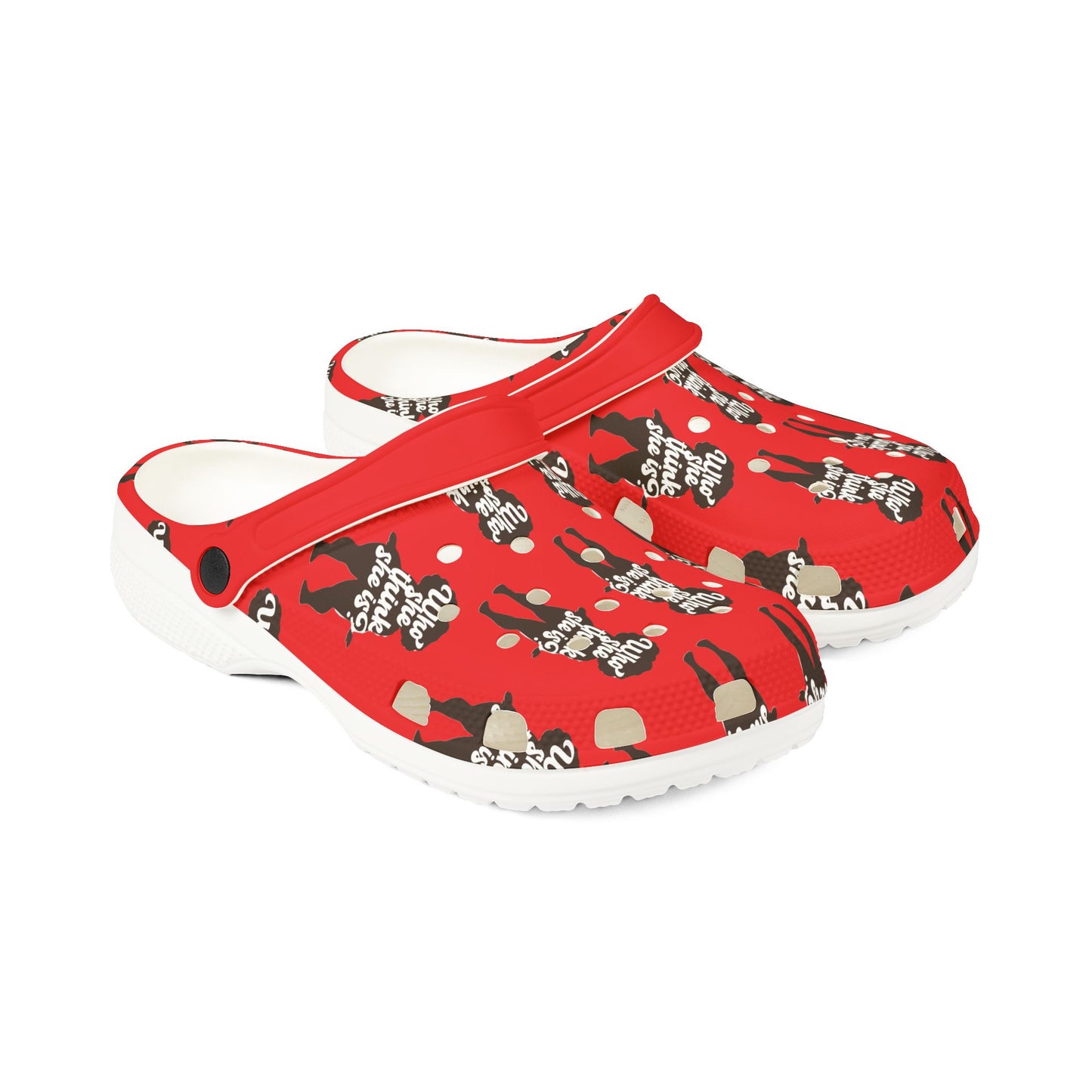Adult EVA Foam Rubber Shoes WSTSI RED
