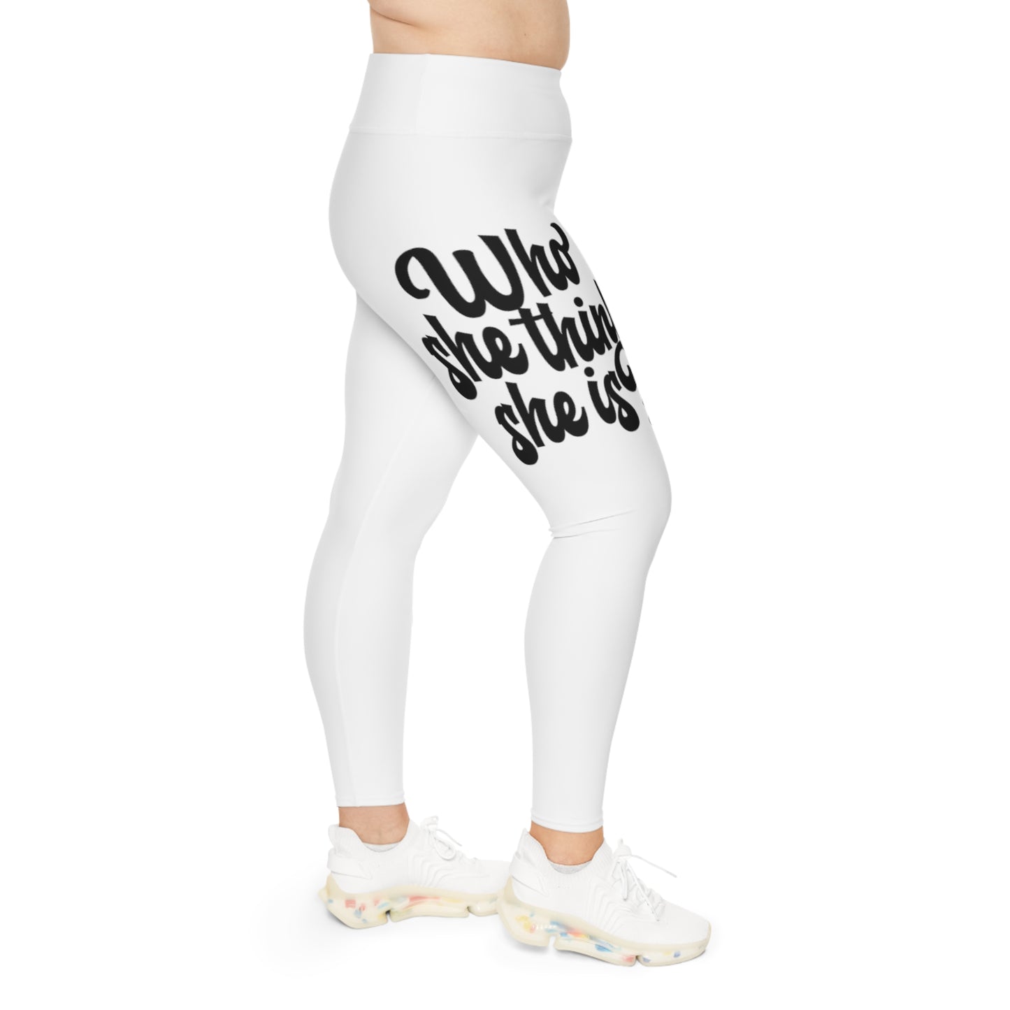 Who She Think She is? Plus Size Leggings (AOP)