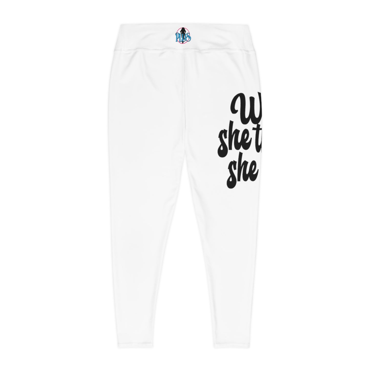 Who She Think She is? Plus Size Leggings (AOP)